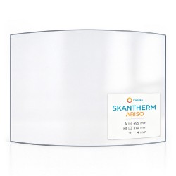 Skantherm ARISO Glas - in sich gebogenes Kaminglas für Kaminofen