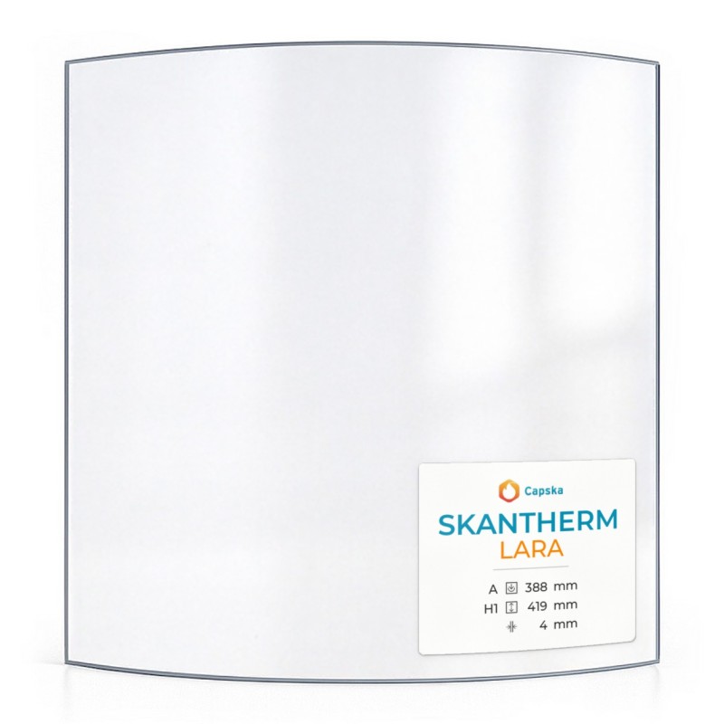 Skantherm LARA Glas - gebogenes Kaminglas für Kaminofen