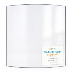 Skantherm MERANO Glas - in sich gebogenes Kaminglas für Kaminofen