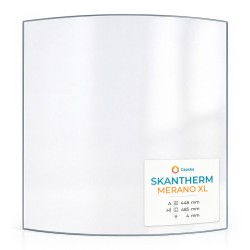 Skantherm MERANO XL Glas - in sich gebogenes Kaminglas für Kaminofen