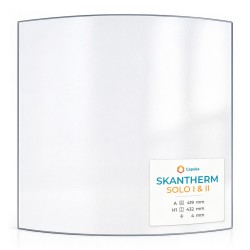 Skantherm SOLO I & II Glas - in sich gebogenes Kaminglas für Kaminofen