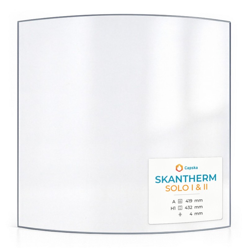 Vitre Skantherm SOLO I & II - Verre Courbe pour poêle à bois