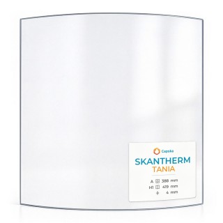 Verre courbé pour poêle Skantherm TANIA
