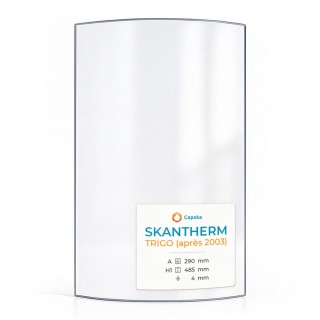 Skantherm TRIGO Glass Panel - Curved Design for Wood Burning Stove