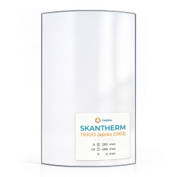 Skantherm TRIGO (nach 2003) Glas - in sich gebogenes Kaminglas für Kaminofen