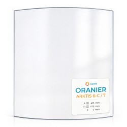 Vitre Oranier ARKTIS 6-C / 7 - Verre Courbe pour poêle à bois