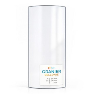 Oranier BELLEVUE Glas - In sich gebogenes Seitlich Kaminglas