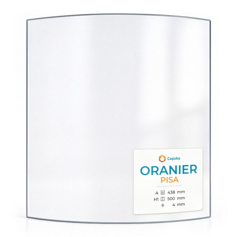 Oranier PISA Glas - Kaminglas in sich gebogen