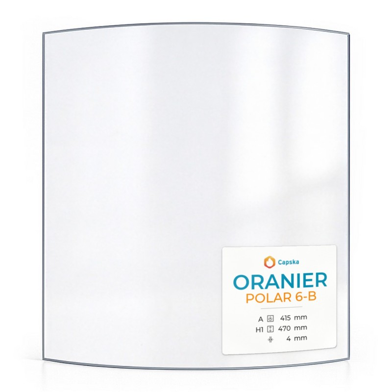 Oranier POLAR 6-B Curved Glass Panel for Wood Burning Stove