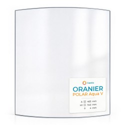 Oranier POLAR AQUA V Glas - in sich gebogenes Kaminglas für Kaminofen