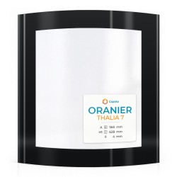 Vitre Oranier THALIA 7 - Verre Courbe Sérigraphié pour poêle à bois