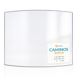 Caminos BARON Glas - in sich gebogenes Kaminglas für Kaminofen
