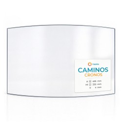 Caminos CRONOS Glass - Curved glass panel for wood burning stove
