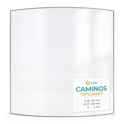 Vitre Caminos DIPLOMAT - Verre Courbe pour poêle à bois