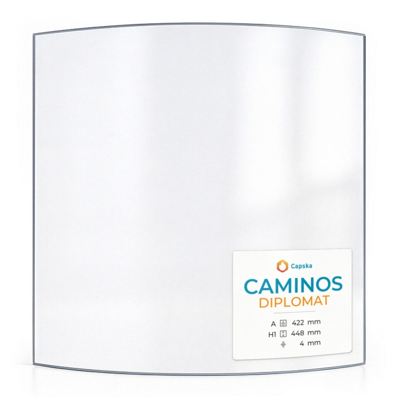 Caminos DIPLOMAT Glass - Curved Glass Panel for Wood Burning Stove
