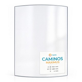 CAMINOS MAXIMUS Glass - Curved Glass Panel for Wood Burning Stove