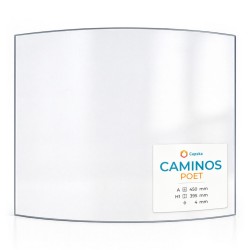 Caminos POET Glass - Curved glass panel for wood burning stove