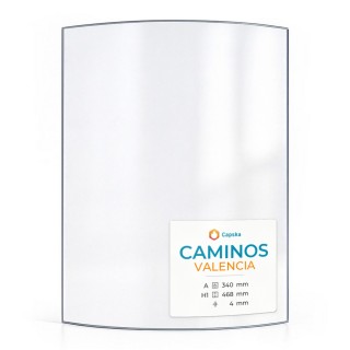 Vitre Caminos VALENCIA - Verre Courbe pour poêle à bois