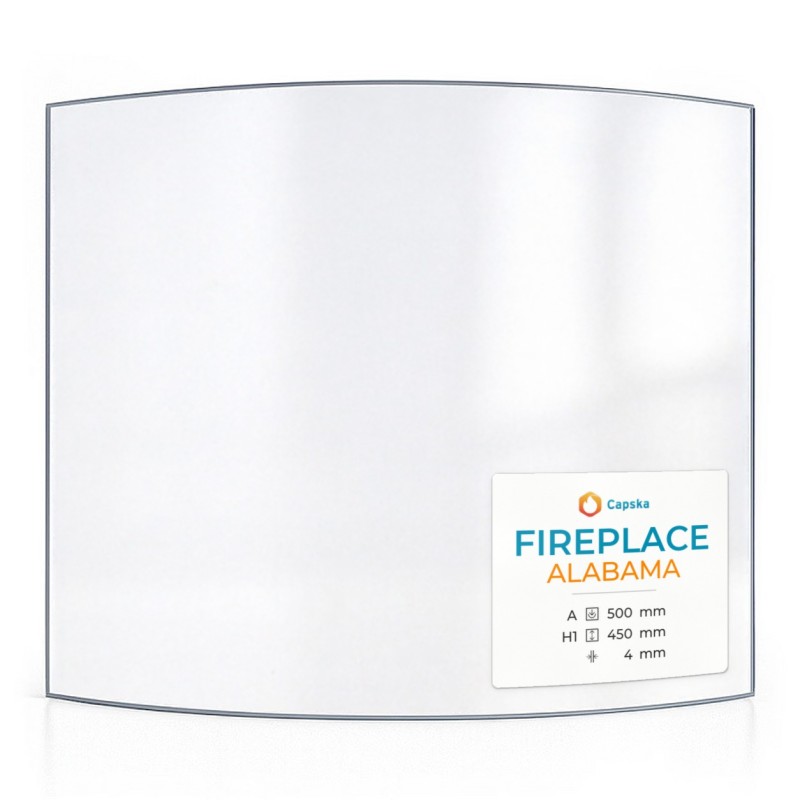 Vetro Fireplace ALABAMA - Vetro Curvo per stufa a legna