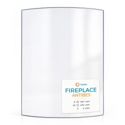 Vetro Fireplace ANTIBES - Vetro Curvo per stufa a legna