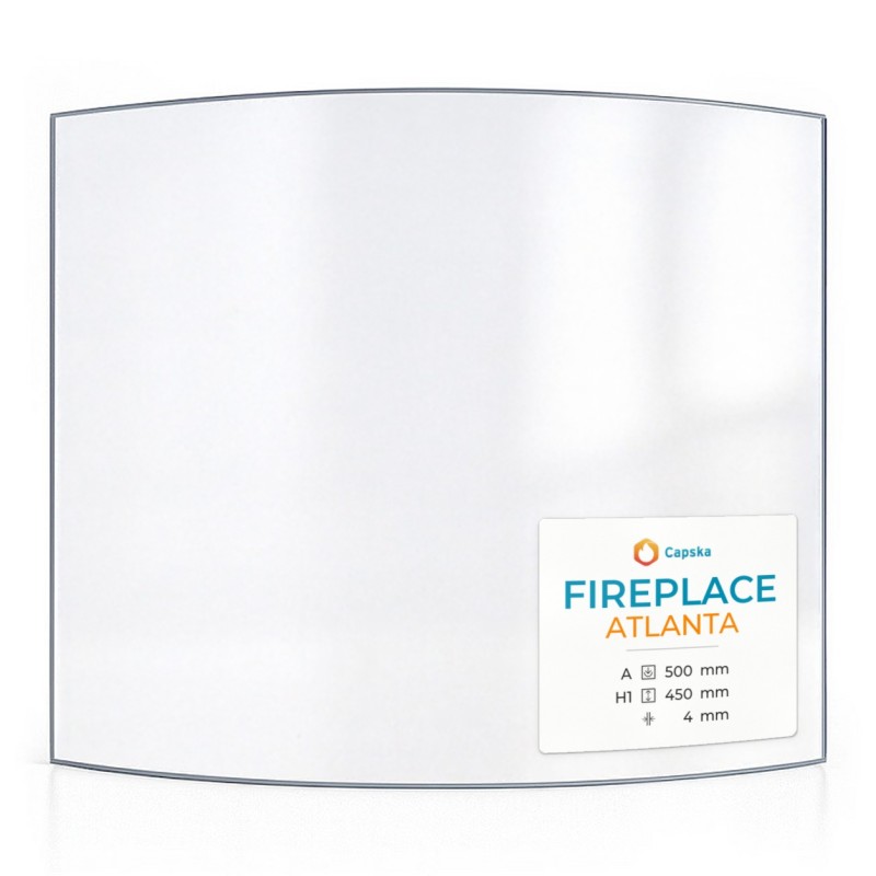 Vitre Fireplace ATLANTA - Verre Courbe pour poêle à bois