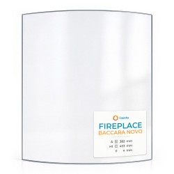 Fireplace BACCARA NOVO Glas - in sich gebogenes Kaminglas für Kaminofen