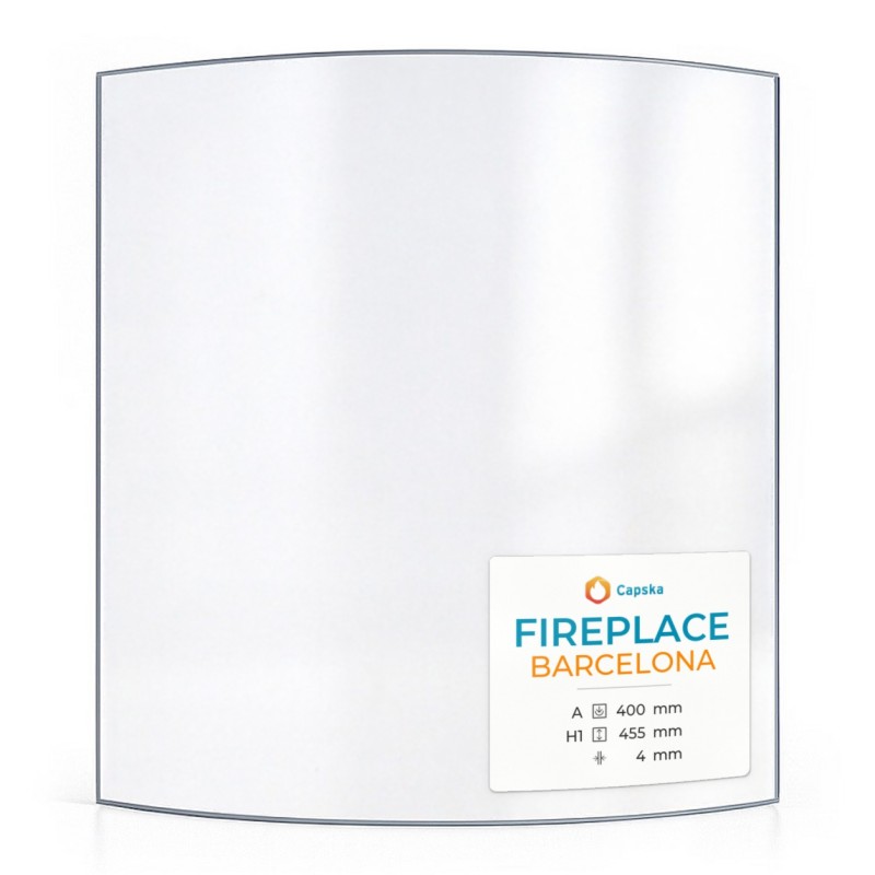 Vitre Fireplace BARCELONA - Verre Courbe pour poêle à bois