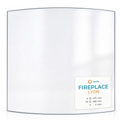 Fireplace LYON Glas - in sich gebogenes Kaminglas für Kaminofen