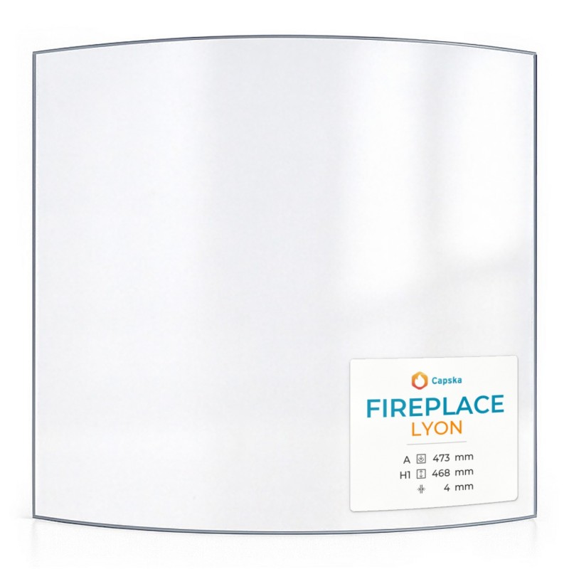 Fireplace LYON Glass - Curved Panel for Wood Burning Stove