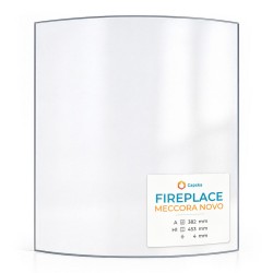 Fireplace MECCORA NOVO Glas - in sich gebogenes Kaminglas für Kaminofen