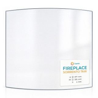 Kaminglas SORRENTO 7KW - Gebogenes Glas für Kaminofen