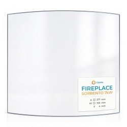 Fireplace SORRENTO 7KW Glass - Curved glass panel for wood burning stove