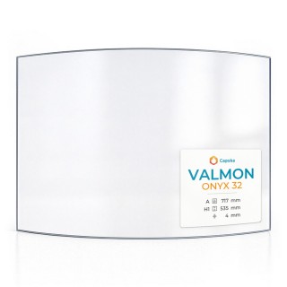 Valmon ONYX 32 Glass - Curved Fireplace Insert Panel