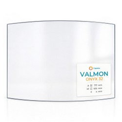 Valmon ONYX 32 Glass - Curved glass panel for fireplace insert