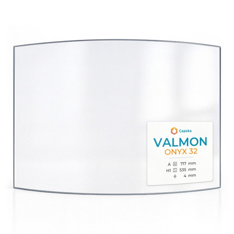 Vetro Valmon ONYX 32 - Vetro Curvo per inserto caminetto