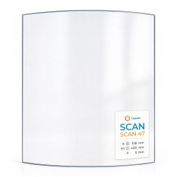 Scan SCAN 47 Glass - Curved glass panel for wood burning stove