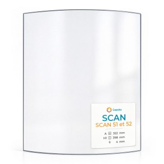 SCAN 51 ET 52 Glass - Curved Glass Panel for Stoves