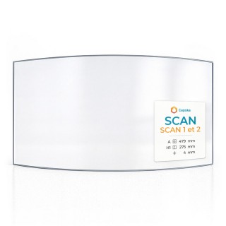 SCAN 1 & 2 Curved Glass Panel for Wood Burning Stove