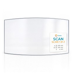 Scan 1 & 2 Glass - Curved glass panel for wood burning stove