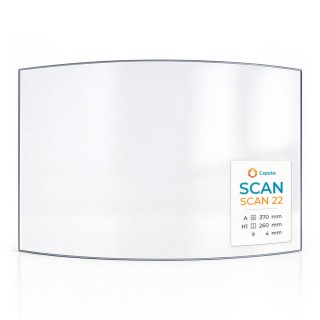 SCAN 22 Glass - Curved Panel for Wood Burning Stove