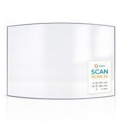Vetro SCAN 22 Curvo 370x260 mm per stufa a legna