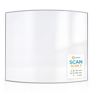 Glas SCAN 3 für Kaminofen - gebogenes Kaminglas