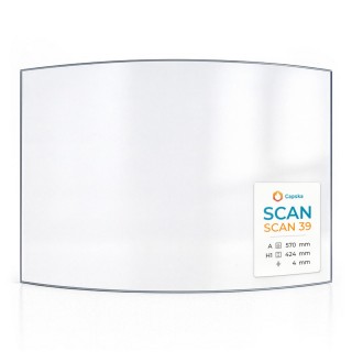 Scan SCAN 39 Glas - in sich gebogenes Kaminglas für Kaminofen
