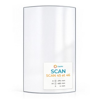 Vitre Scan SCAN 45 ET 46 - Verre Courbe pour poêle à bois