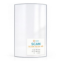 Scan SCAN 45 ET 46 Glass - Curved glass panel for wood burning stove
