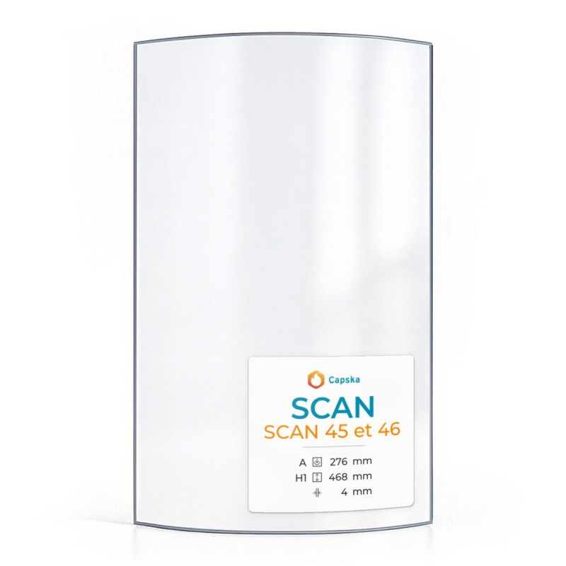 SCAN 45 ET 46 Glass - Curved Glass Panel for Wood Burning Stove