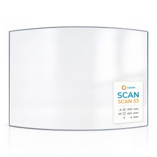 SCAN 53 Glass Panel for Wood Burning Stove - Curved Design