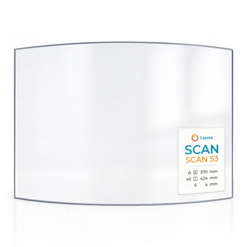 SCAN 53 Glass Panel for Wood Burning Stove - Curved Design