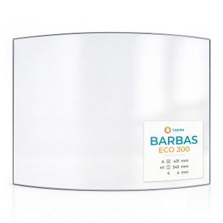 Vitre Barbas ECO 300 - Verre Courbe pour poêle à bois