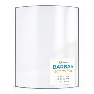 Vitre Barbas ECO 75 / 95 - Verre Courbe pour poêle à bois